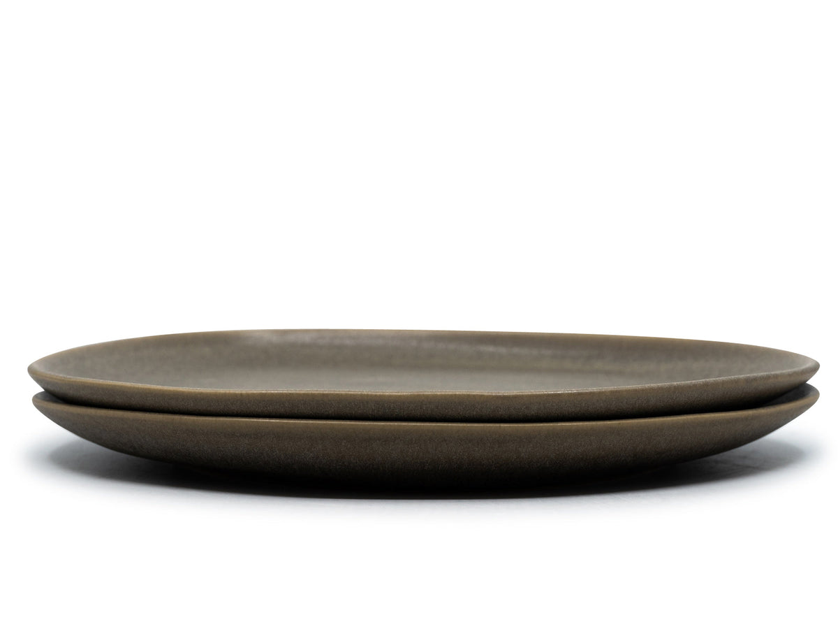 Cru - Teller gross oval taupe