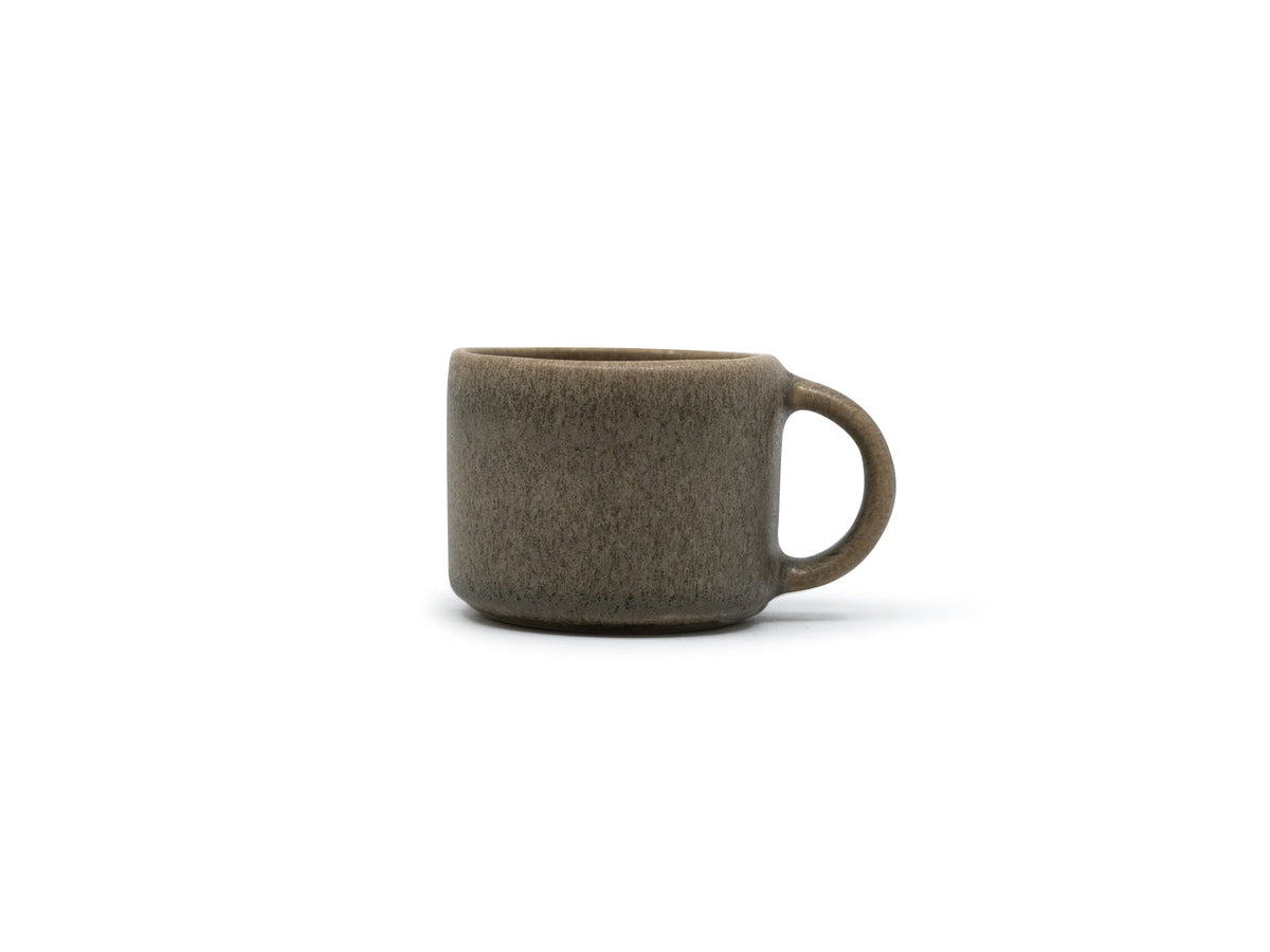 Cru - Espressotasse mit Henkel taupe