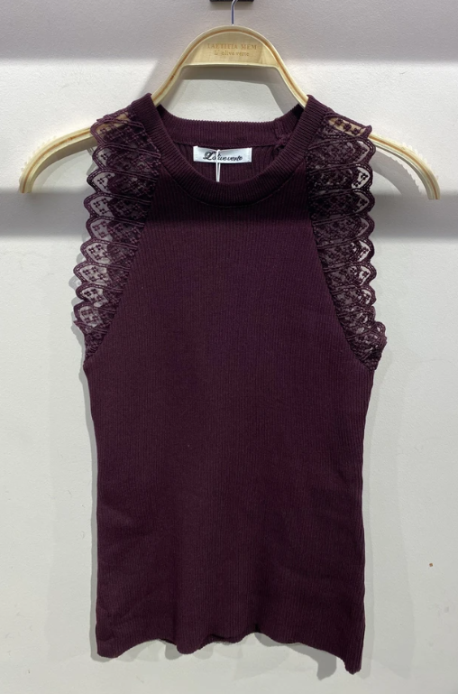 Geripptes Stricktop