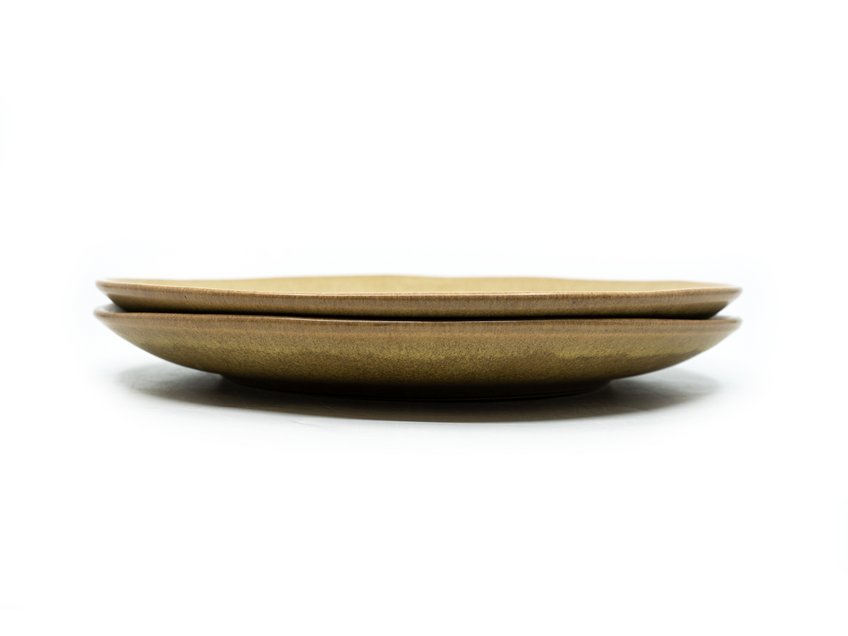 Menta Teller gross Ø26 cm grün-braun