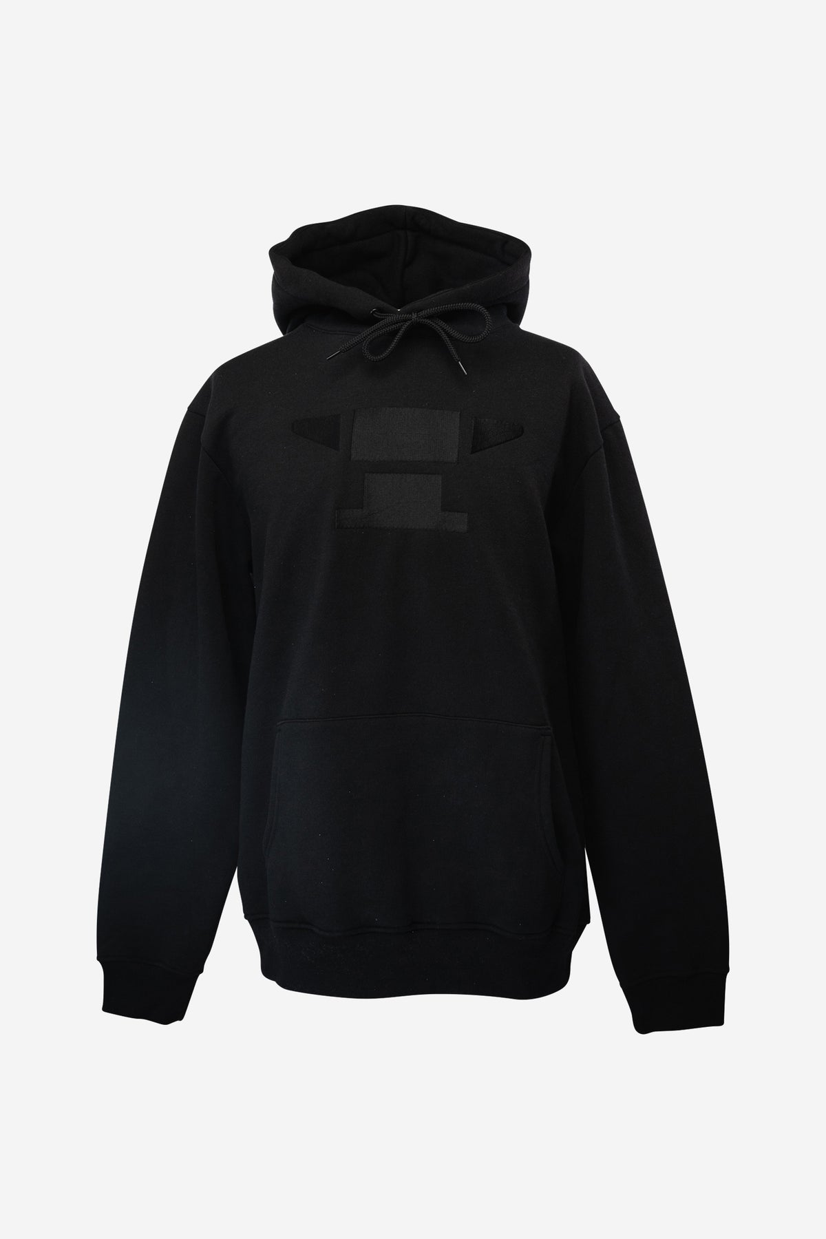 Bequemer, schwarzer Unisex Hoodie aus weichen Materialien, mit Kapuze und Kordelzug