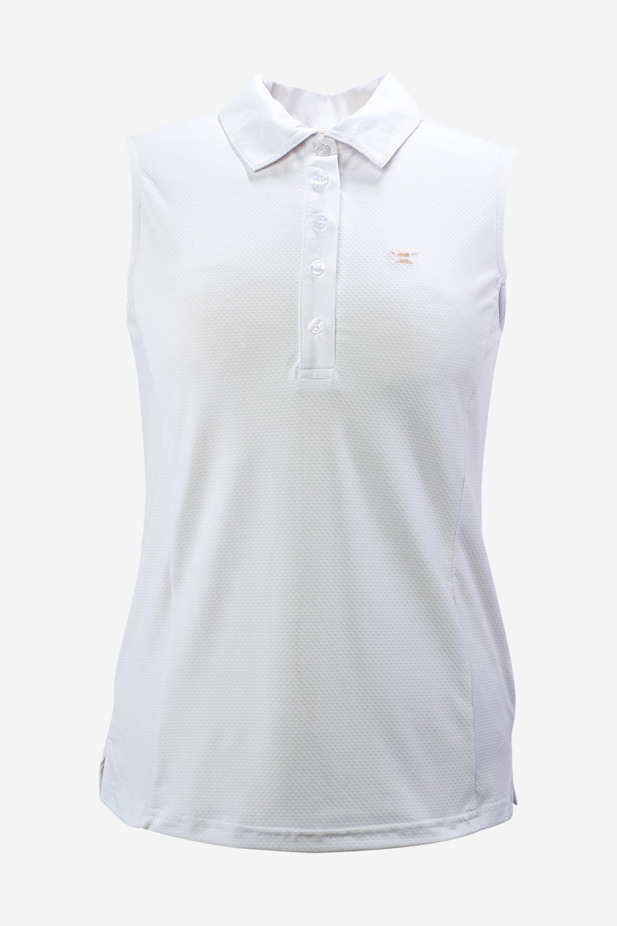 Sleeveless Performance Polo – Weiss