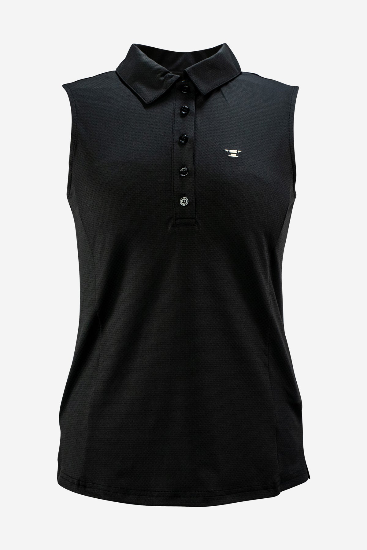 Sleeveless Performance Polo – Schwarz