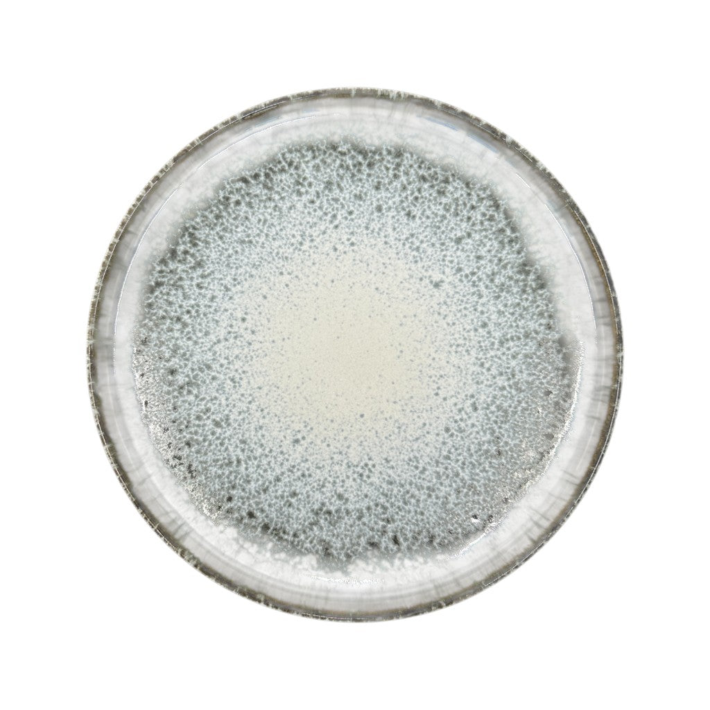 Anoitecer - Teller gross Ø 26 cm grau-weiss gesprenkelt