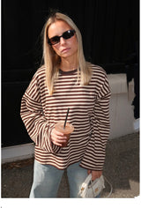 Gestreiftes Longshirt - Oversized