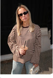 Gestreiftes Longshirt - Oversized