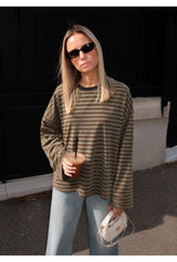 Gestreiftes Longshirt - Oversized