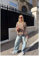 Gestreiftes Longshirt - Oversized