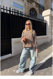 Gestreiftes Longshirt - Oversized