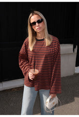 Gestreiftes Longshirt - Oversized