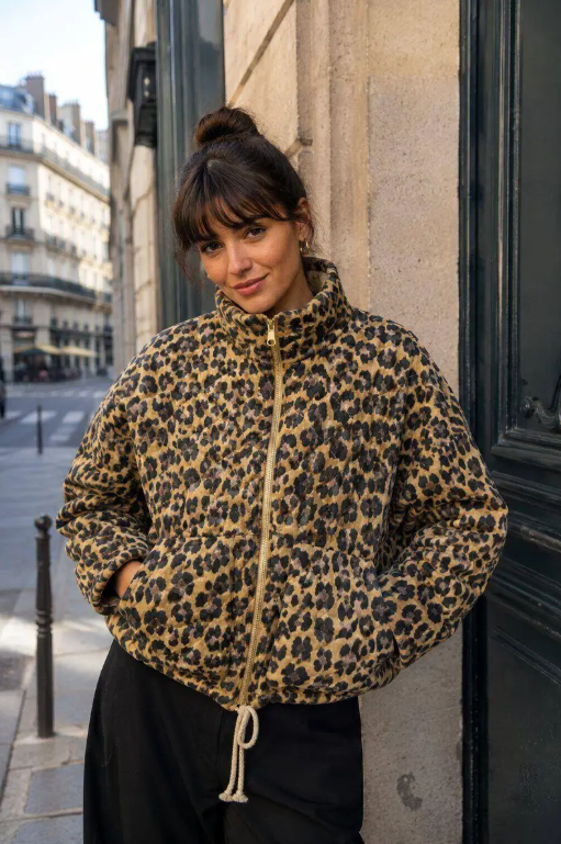 Jacke mit Animal-Print, Leo