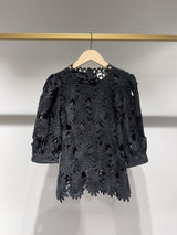 Spitzen Blouse - Black
