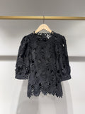 Spitzen Blouse - Black