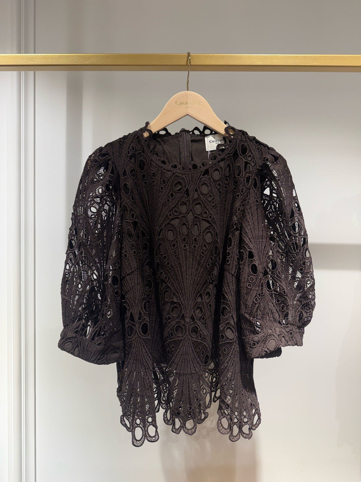 Spitzen Blouse - Brown