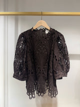 Spitzen Blouse - Brown