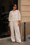 Spitzen Blouse - White