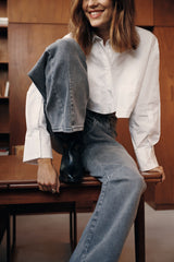 Barrel Jeans "Louisa" - Anthrazit