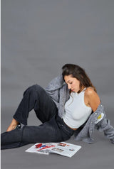 Barrel Jeans `Louisa` - Anthrazit