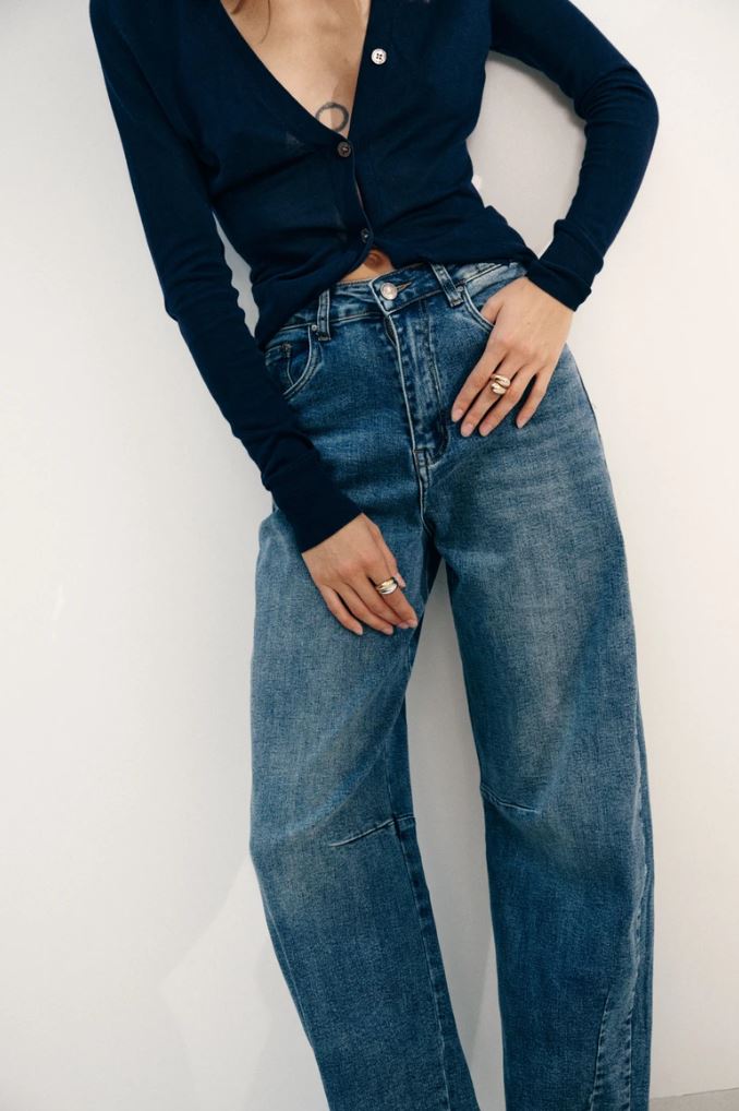 Barrel Jeans `Louisa` - Dark Blue