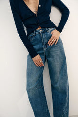 Barrel Jeans `Louisa` - Dark Blue