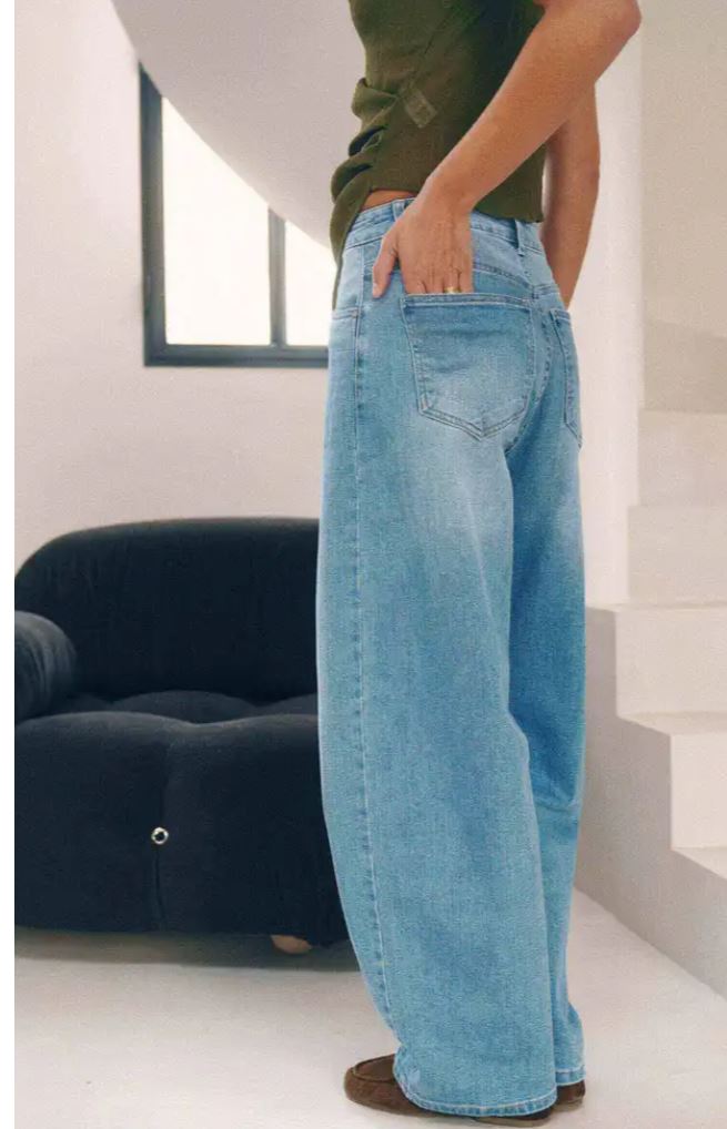 Barrel Jeans "Louisa" - hellblau