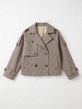 Kurzer trench coat - karomuster
