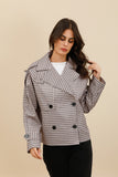Kurzer trench coat - karomuster