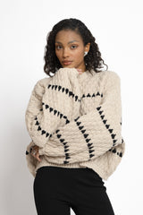 Version Tourist - Grobstrickpullover mit Herzmuster