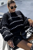 Version Tourist - Grobstrickpullover mit Herzmuster
