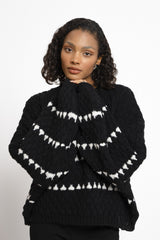 Version Tourist - Grobstrickpullover mit Herzmuster