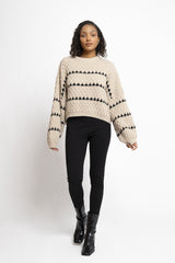 Version Tourist - Grobstrickpullover mit Herzmuster