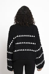 Version Tourist - Grobstrickpullover mit Herzmuster