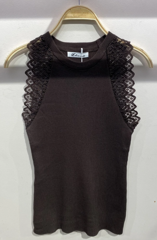 Geripptes Stricktop